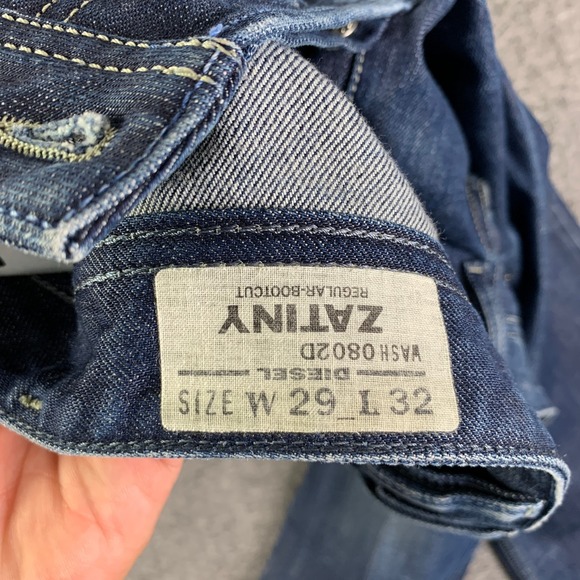 Diesel Zatiny Jeans Men 29x32 Regular Bootcut Y2K VTG Rockabilly Button Fly - Picture 5 of 16